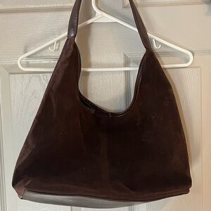 Elegant Brown Suede Women's Bag
